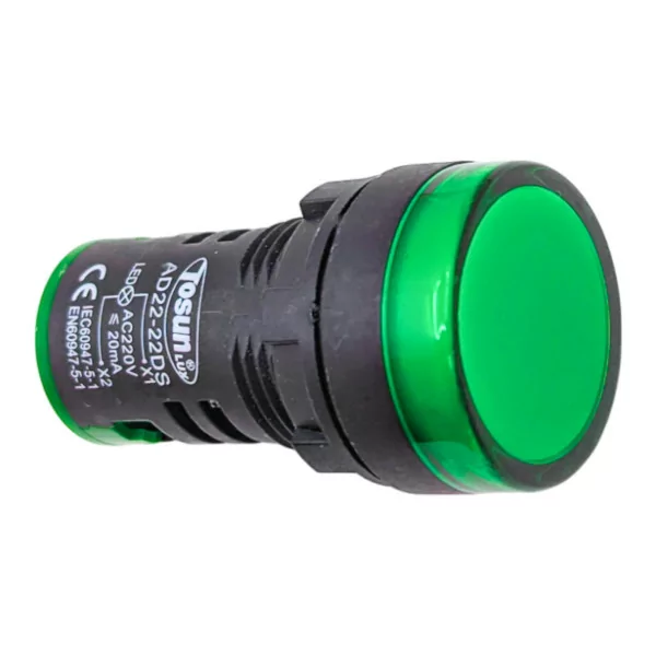 Indicador LED Verde para montaje en panel | 8436602504639